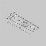 Коннектор прямой Exility накладной белый, TRA034C-21W. TM Maytoni