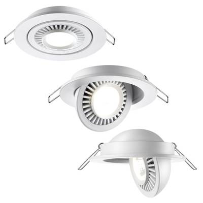 358815 SPOT NT21 278 белый Светильник встраиваемый светодиодный IP20 LED 9W 770Лм 4000K 220V GESSO