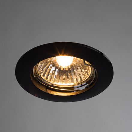 Точечный встраиваемый светильник Arte Lamp BASIC A2103PL-1BK, 1хGU10