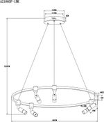 Подвесная люстра Arte Lamp RING A2186SP-1BK, 1хLED