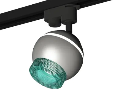 Комплект трекового светильника XT1103041 SSL/BL серебро песок/голубой MR16 GU5.3 LED 3W 4200K (A2521, C1103, N7194)
