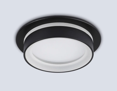Светильник встраиваемый TN6708 BK черный IP44 GX53 max 15W D105*45