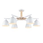 8095/6C MODERNI LN25 268 белый/белый металл, дерево/металл Люстра потолочная Е27 6*60W 220V COLANGE