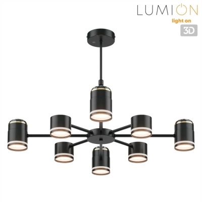 8234/8C COMFI LN25 000 черный, металл/акрил Люстра потолочная GX53 LED 8*10W + LED-проектор 4*5W 2700К 220V VIRSAVA