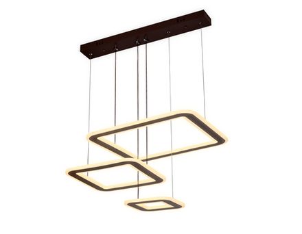 Подвесной светодиодный светильник с пультом FA433 CF кофе 192W 630*470*590 (ПДУ РАДИО 2.4G)