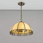 Citilux Шербург-2 CL440231 Люстра витражная подвесная Бронза