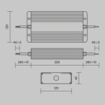 Блок питания 48В 400Вт IP67 PSL008, PSL008-400W-48V-IP67. TM Maytoni