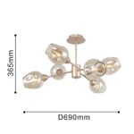 Потолочная люстра Tilda 2658-6U, 6*E14*40W. ТМ F-Promo
