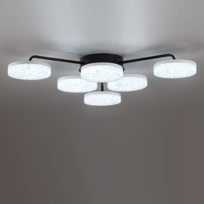 8236/6CL LEDIO LN25 черный, металл/акрил Люстра потолочная с пультом ДУ LED 85W 3000-6000К 220V DIDANA