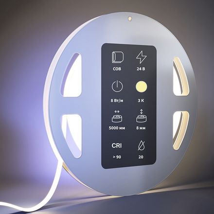 Светодиодная лента Ultra 24В COB 8Вт/м 3000К 5м IP 20 201071. TM Maytoni