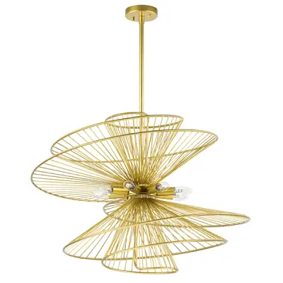 728183 Люстра ZETA 8х40W E14 ЗОЛОТО Lightstar