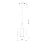 Подвесной светодиодный светильник со стеклянным плафоном 50267/1 LED синий, LED