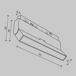 Трековый светильник Базис / Basis Exility 2700K 12Вт 120°, TR036-2-12W2.7K-B. TM Maytoni
