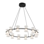 8341/42L LEDIO LN26 228 черный/прозрачный металл/акрил Люстра подвесная LED 42W 3000K 220V VINORA