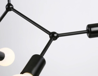 Потолочный светильник в стиле лофт TR8033/4 BK черный E27*4 max 40W D670*440