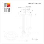 SL6104.203.09 Светильник подвесной ST-Luce Золотистый/Прозрачный,С пузырьками воздуха LED 9*3W 3000K