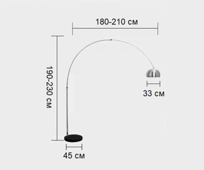 7063,16 Торшер Альфаси никель d190 h210 E27 1*40W комплект состоит из 3х коробок