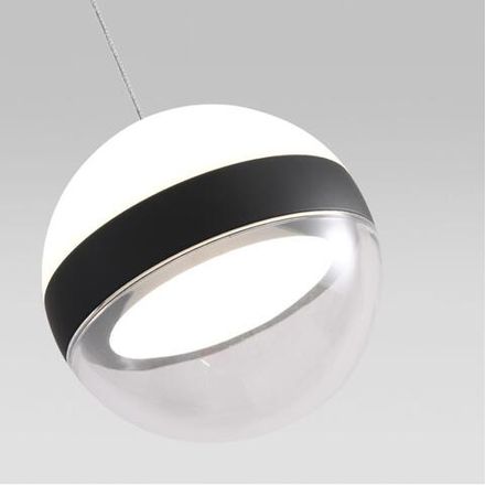 5075/9L L-VISION ODL24 389 черный/прозрачн./молочный/металл/акрил Подвес LED 9W 4000K 480лм RONI