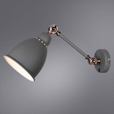 Бра Arte Lamp BRACCIO A2054AP-1GY, 1хE27