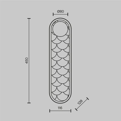 Настенный светильник (бра) Perlamour 2700-4000К 25Вт MOD473WL-L25BSK. TM Maytoni