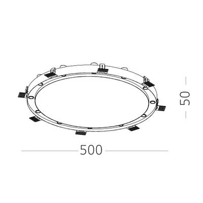 ST706.438.30 Св-к встр. Белый LED 6*5W 3000K 2 700Lm Ra&gt;90 38° IP20 D550xH50 220-240V