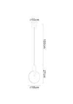 Подвесной светильник Arte lamp HANNAH A1916SP-1BK, 1хLED