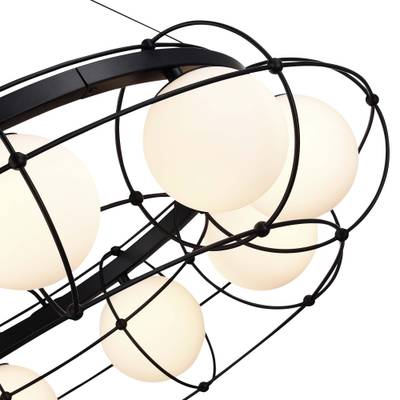 SL1189.403.10 Люстра подвесная ST-Luce Черный/Опал G9 10*5W