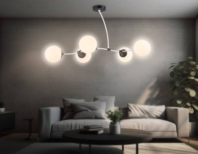Подвесной светильник TR2546/5 WH/BK белый/черный E27/5 max 60W 950*600*450