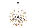 Подвесная люстра TR3021/36 DCF/TI темный кофе/янтарь G4/36 max 20W D750*650 (лампы LED G4 1.5W 4200K в комплекте)