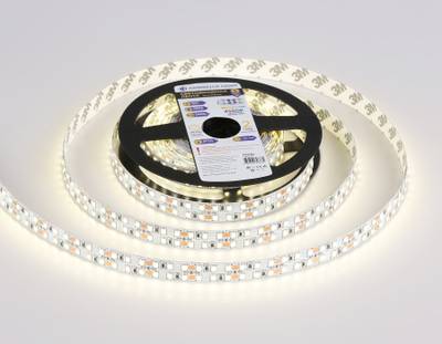 Светодиодная лента двухрядная GS1702 2835 240Led/ 24W m/ 12V IP20 4500K/ 5000*10*1.2mm/ кратность резки 25mm (2 конт.)