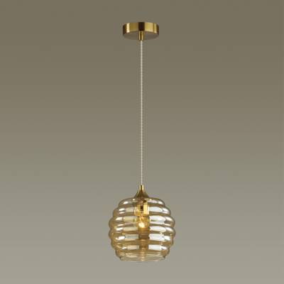 5285/1 SUSPENTIONI LN23 134 латунь, янтарный Подвес E27 1*60W 220V MONTY