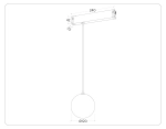Светильник светодиодный диммируемый для шинопровода Magnetic 220V GL1441 WH/FR белый/белый матовый IP20 10W 3000K-6400K 120° D120 H1500 (Без ПДУ)