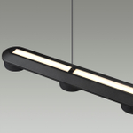 6631/64L HIGHTECH ODL24 317 металл/черный/акрил Подвесной линейный светильник IP20 LED 64W 1667Лм 3000K 220V с раздельным вкл. Верх/низ TURMAN