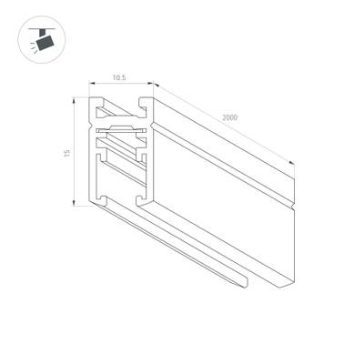 Трек MAG-MICROCOSM-TRACK-1115-2000 (BK) (Arlight, IP20 Металл, 3 года)