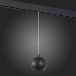 ST354.433.12 Магнитный трековый светильник подвесной Черный LED 1*12W 3000K 750Lm Ra>80 36° IP20 D100xH92 48V