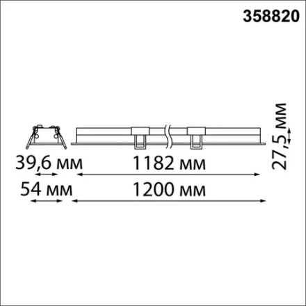 358820 SPOT NT22 550 белый Встраиваемый светодиодный светильник IP20 LED 4000K 36W 220V ITER