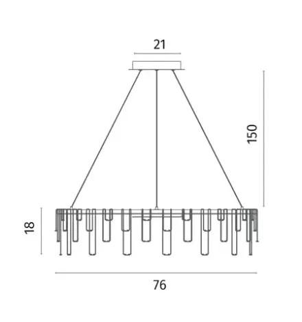 Подвесная люстра Divinare ROTONDO 1019/02 SP-70, 1хLED