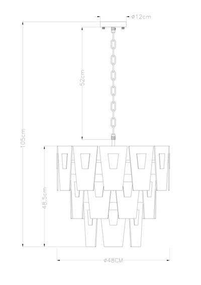 Подвесная люстра Arte Lamp SOPHIA A4066LM-6PB, 6хE14
