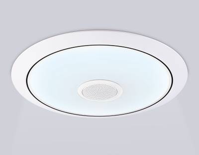 Музыкальный светодиодный светильник с подсветкой RGB FZ720 WH белый IP20 52W 3000-6500K+RGB Music 450*65 (ПДУ ИК)