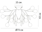 Потолочная люстра Arte Lamp CANDY A7274PL-27GO, 27хG4