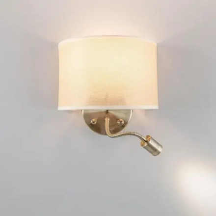 Citilux Декарт CL704306 Бра с бежевым абажуром и диммером
