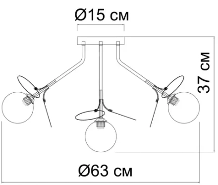 Потолочная люстра Arte Lamp PEACOCK A1369PL-7SG, 7хG9