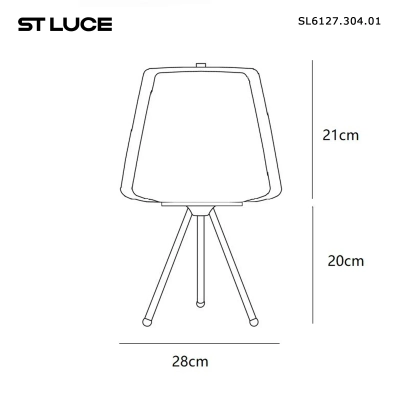 SL6127.304.01 Светильник настольный ST-Luce Латунь/Белый, Прозрачный LED 1*16W 3000K