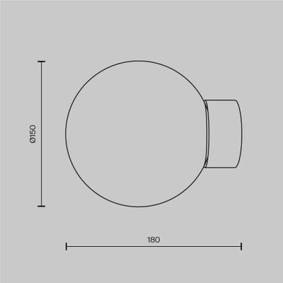 Настенный светильник (бра) Basic form E14х1, MOD321WL-01G1. TM Maytoni