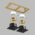 D5230707GMOD Светильник DOMINO QUADRO под LED модуль/лампу МR16 (214523+214507+214507+214003+214003)