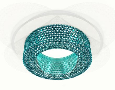 Комплект встраиваемого светильника XC7621023 SWH/BL белый песок/голубой MR16 GU5.3 (C7621, N7194)