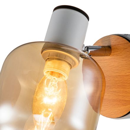 Спот Escada 10177/1A E14*40W White/Chrome/Wood