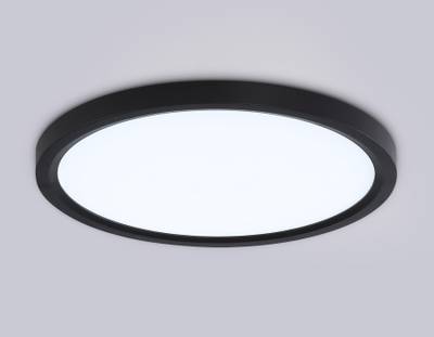Светильник светодиодный ультратонкий FZ1906 BK черный IP54 26W 3000K-6500K CCT-переключатель D370*25 (Без ПДУ)