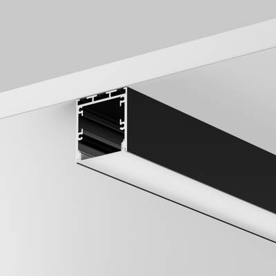 Алюминиевый профиль накладной-подвесной 35x35 (Черный, 2 м), ALM-3535BT-B-2M 633003