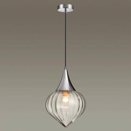 4949/1 PENDANT ODL22 469 хром/прозрачный/стекло Подвес E14 1*40W KESTA